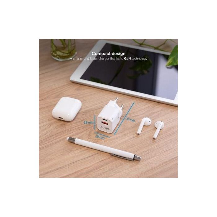 TOOQ CARGADOR DE PARED GaN USB-C/PD + USB-A/QC 30W 2 TOOQ CARGADOR DE PARED GaN USB-C/PD + USB-A/QC 30W 2