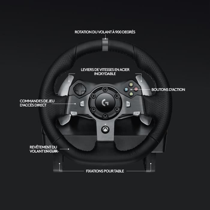 Logitech G920 Driving Force Volante de Carreras con Force Feedback, Compatible con Xbox One y PC, 941-000123 5 Logitech G920 Driving Force Volante de Carreras con Force Feedback, Compatible con Xbox One y PC, 941-000123 5
