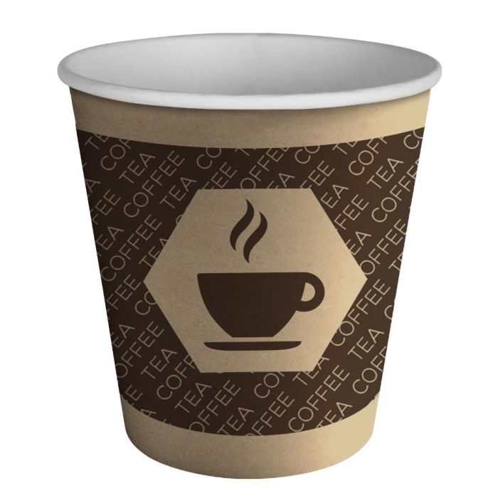 Algon Set de 100 Vasos de Cartón para Café 250 cc (10 Unidades) 1