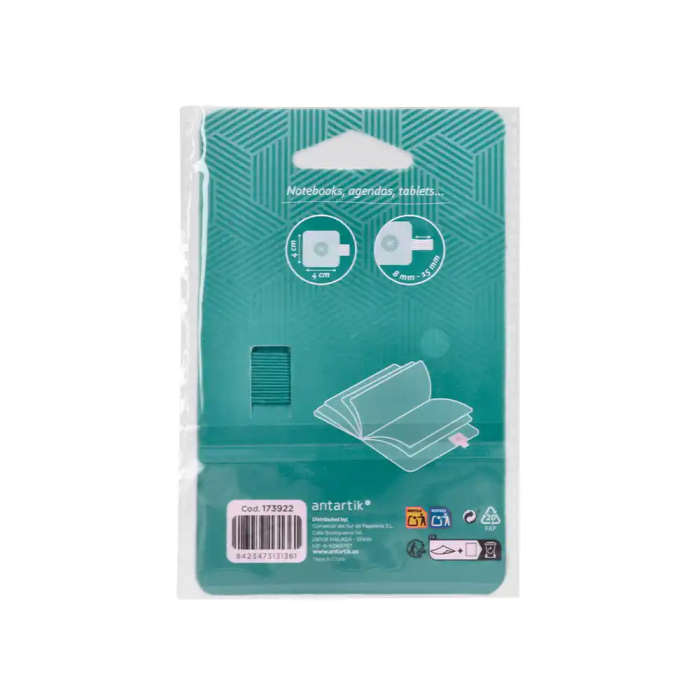 Antartik Portabolígrafo Autoadhesivo para Cuaderno Note con Elástico hasta 15 mm, Verde Aguamarina, Material PU, 40x40 mm 2 Antartik Portabolígrafo Autoadhesivo para Cuaderno Note con Elástico hasta 15 mm, Verde Aguamarina, Material PU, 40x40 mm 2