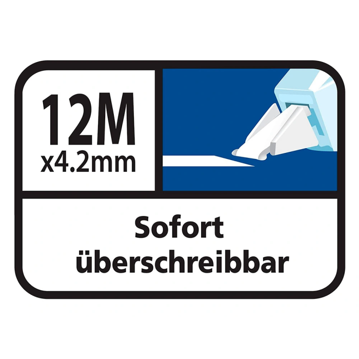 Tipp-ex Corrector Cinta Seco Easy Lateral 4.2 mm x 12 m Tipp-ex Corrector Cinta Seco Easy Lateral 4.2 mm x 12 m