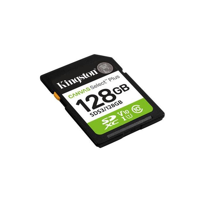 Kingston SDS3/128GB Tarjeta de Memoria Canvas Select Plus 128GB SDXC Clase 10 UHS-I U1 V10 150MB/s Kingston SDS3/128GB Tarjeta de Memoria Canvas Select Plus 128GB SDXC Clase 10 UHS-I U1 V10 150MB/s