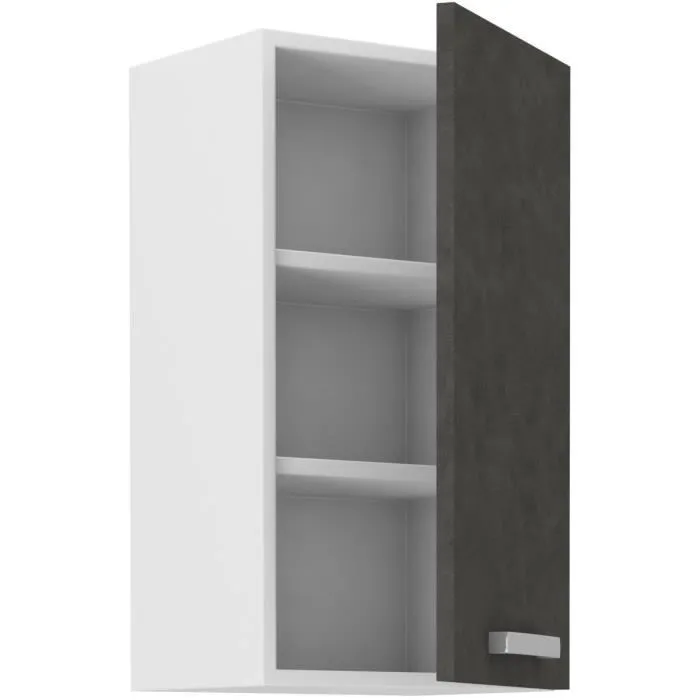LASSEN Armario alto 1 puerta batiente Gris mate L 40 x P 31,6 x 72 cm 2