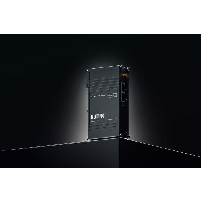Teltonika Networks RUT140 (EU) Ethernet router, WiFi, x2 ethernet ports, integrated DIN rail bracket Teltonika Networks RUT140 (EU) Ethernet router, WiFi, x2 ethernet ports, integrated DIN rail bracket