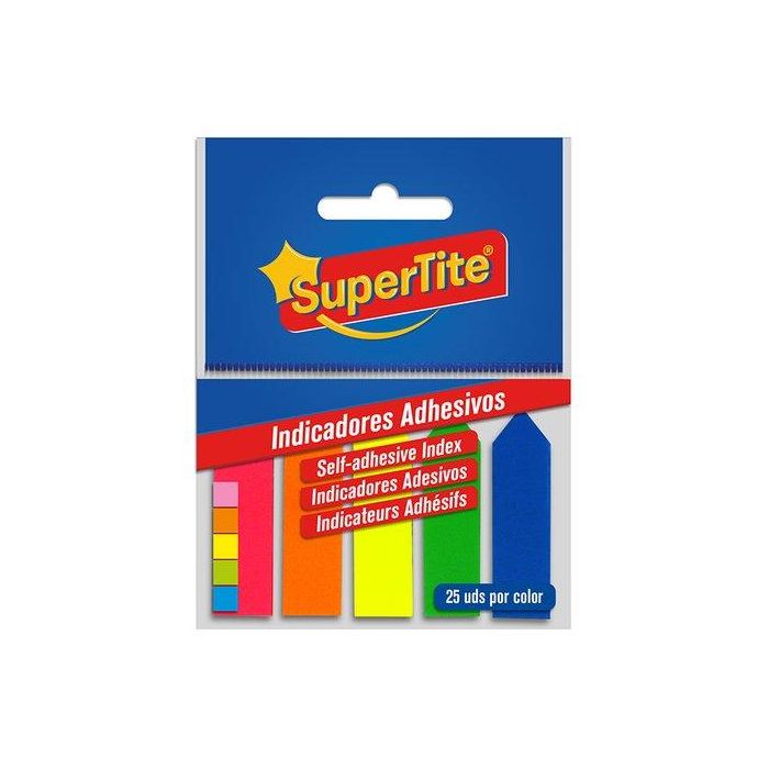 Banderitas Adhesivas Supertite Blister 5 Colores (Set de 24)