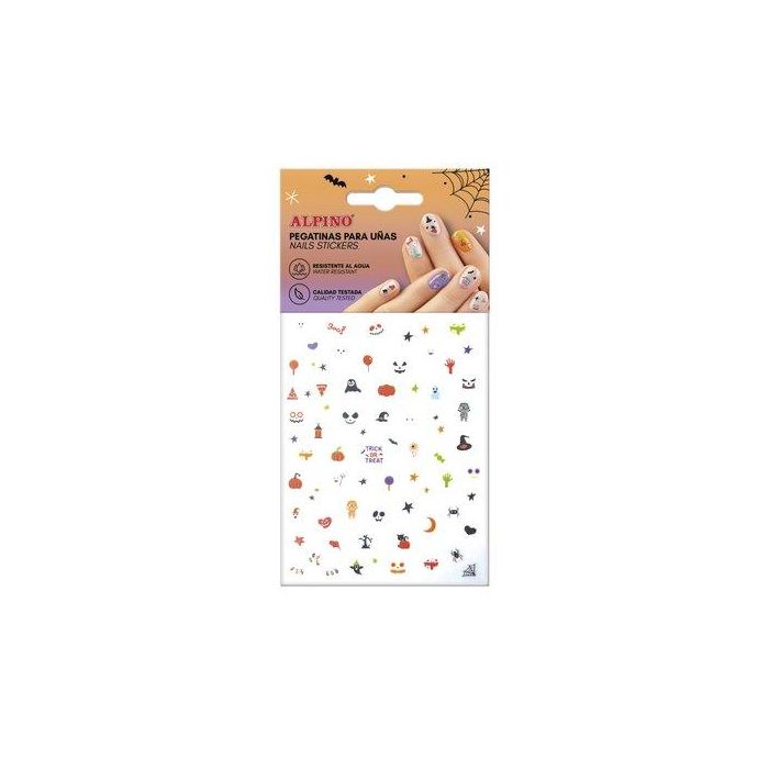 Alpino Pegatinas para Uñas 1 Lámina Surtida Diseños Divertidos Halloween