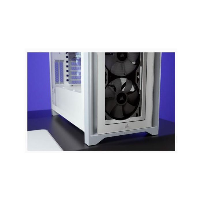 Corsair 4000X RGB Torre Midi ATX Blanca para PC Gaming con Ventana de Cristal Templado 18