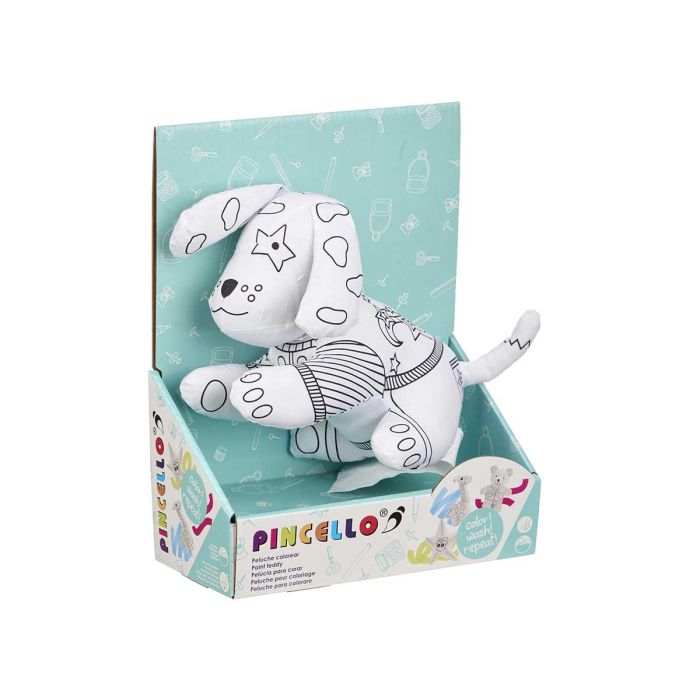 Peluche Colorear Perro Pincello 13X14CM (8 Unidades) 2 Peluche Colorear Perro Pincello 13X14CM (8 Unidades) 2