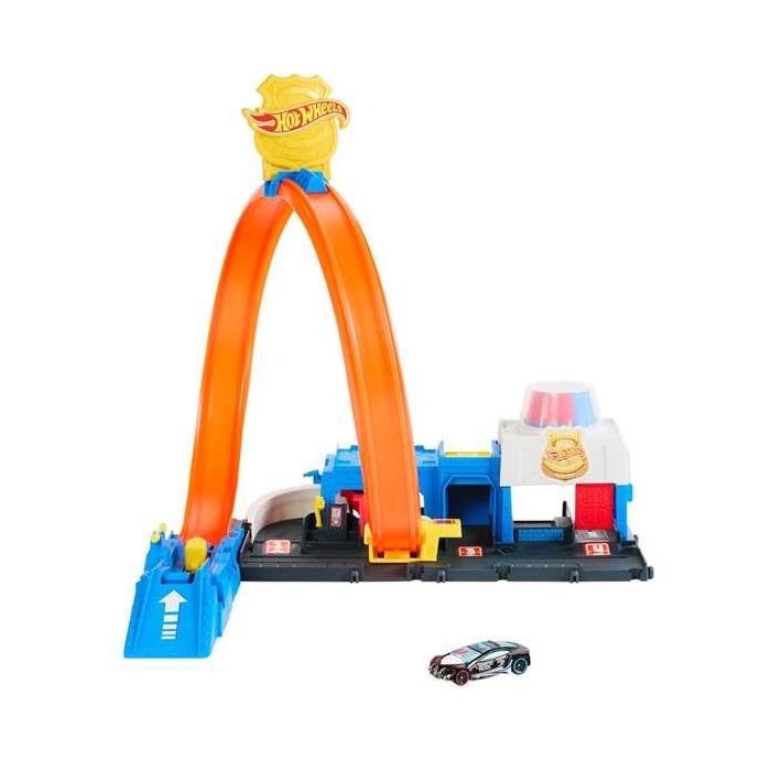 Mattel Hot Wheels City Super Estación de Policía Pista para Coches de Juguete +4 Años 4