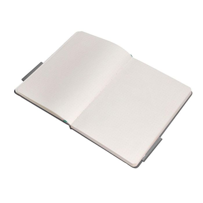 Cuaderno Con Gomilla Antartik Notes Tapa Dura A5 Hojas Puntos Gris Y Turquesa 100 Hojas 80 gr Fsc 8