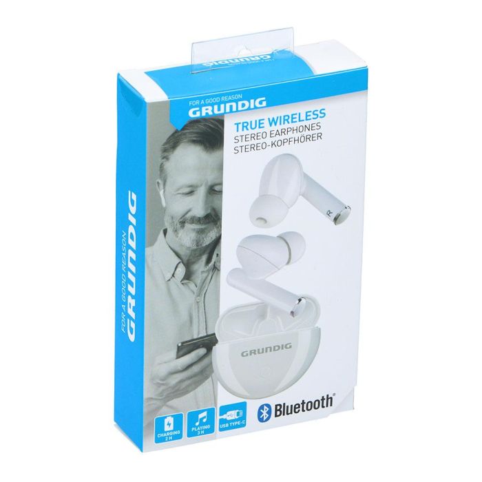 Grundig Auriculares Earbuds Bluetooth con Estuche y Micrófono para Llamadas, Color Blanco, Incluye Cable USB C 1 Grundig Auriculares Earbuds Bluetooth con Estuche y Micrófono para Llamadas, Color Blanco, Incluye Cable USB C 1