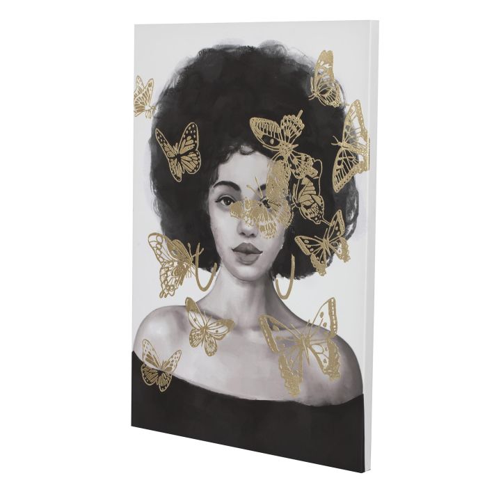 DKD Home Decor Cuadro Moderno Negro Blanco Lienzo Pino 3.7 x 100 x 70 cm (2 Unidades) 3