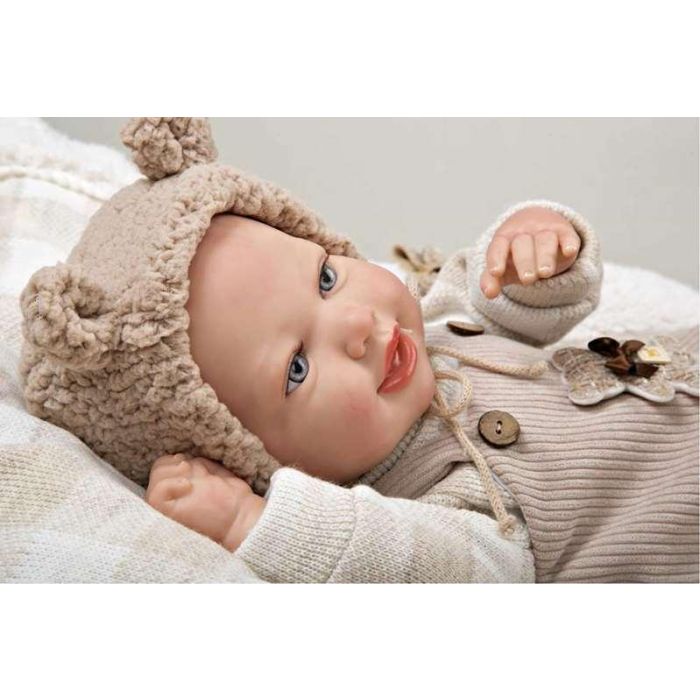 Muñecas Arias Muñeco Reborn Ruben c/cojin, Cuerpo Blando 45 cm 17