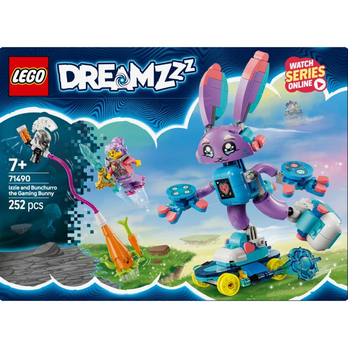 LEGO 71490 DREAMZzz Izzie y Bunchurro El Conejo Jugón Set de Construcción Articulado Transformable con Minifigura Izzie +7 Años 11 LEGO 71490 DREAMZzz Izzie y Bunchurro El Conejo Jugón Set de Construcción Articulado Transformable con Minifigura Izzie +7 Años 11