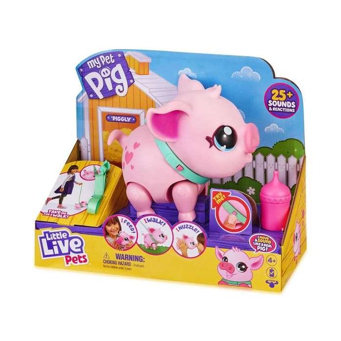 Little Live Pets Cerdito My Pet Pig Interactivo, ¡Come y Camina!, con 25 Sonidos, 30 cm, Juguete para Niños +4 años 0 Little Live Pets Cerdito My Pet Pig Interactivo, ¡Come y Camina!, con 25 Sonidos, 30 cm, Juguete para Niños +4 años 0