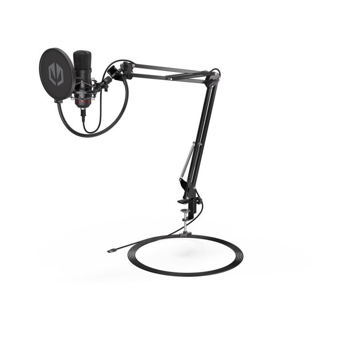 ENDORFY Solum Micrófono USB Negro para PC, Streaming con Filtro Anti-pop y Montura Antivibración