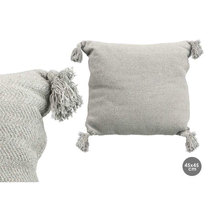 Cojin Pompon Gris 45X45Cm Giftdecor (8 Unidades) Cojin Pompon Gris 45X45Cm Giftdecor (8 Unidades)