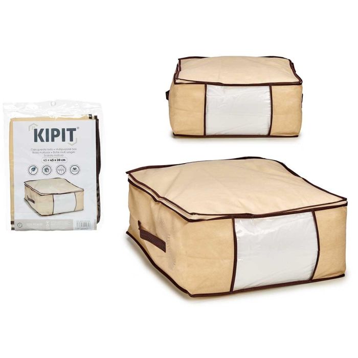 Caja Guarda Todo Kipit 45x45x20 cm, Natural, 40L (24 Unidades) Caja Guarda Todo Kipit 45x45x20 cm, Natural, 40L (24 Unidades)