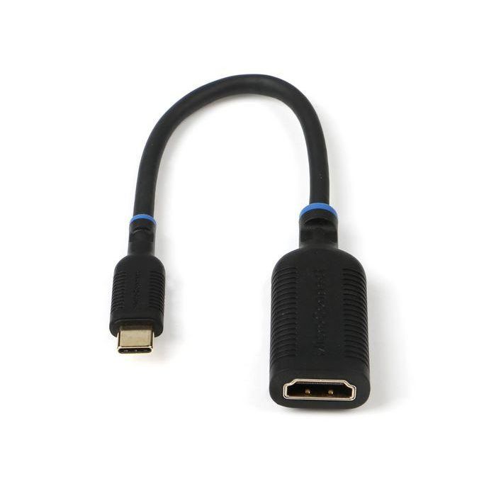 MicroConnect Adaptador USB-C Macho a HDMI Hembra 4K 60Hz HDR 0.2m Negro