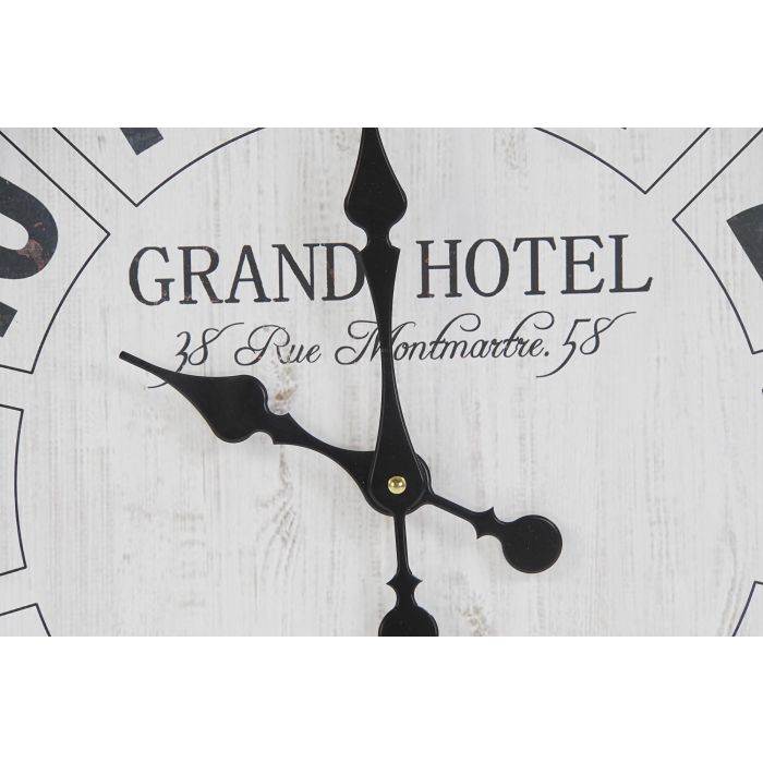 DKD Home Decor Reloj de Pared Chic Blanco y Negro, Hierro y Cristal, 61x89x6 cm (2 Unidades) 2