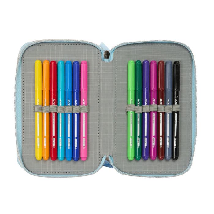 Safta Plumier Escolar Triple Frozen Ice Magic 3 Cremalleras 195x125x55 mm 2