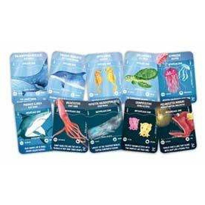 Puzzle vida marina 1.5 metros largo contiene 200 piezas que se iluminan en la oscuridad y 10 cartas con datos. 150x30x0,2cm 3 Puzzle vida marina 1.5 metros largo contiene 200 piezas que se iluminan en la oscuridad y 10 cartas con datos. 150x30x0,2cm 3