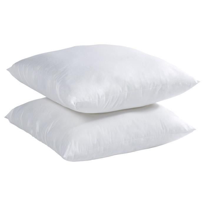 Conjunto de 2 almohadas de microfibra antiácaros 60x60cm 1 Conjunto de 2 almohadas de microfibra antiácaros 60x60cm 1