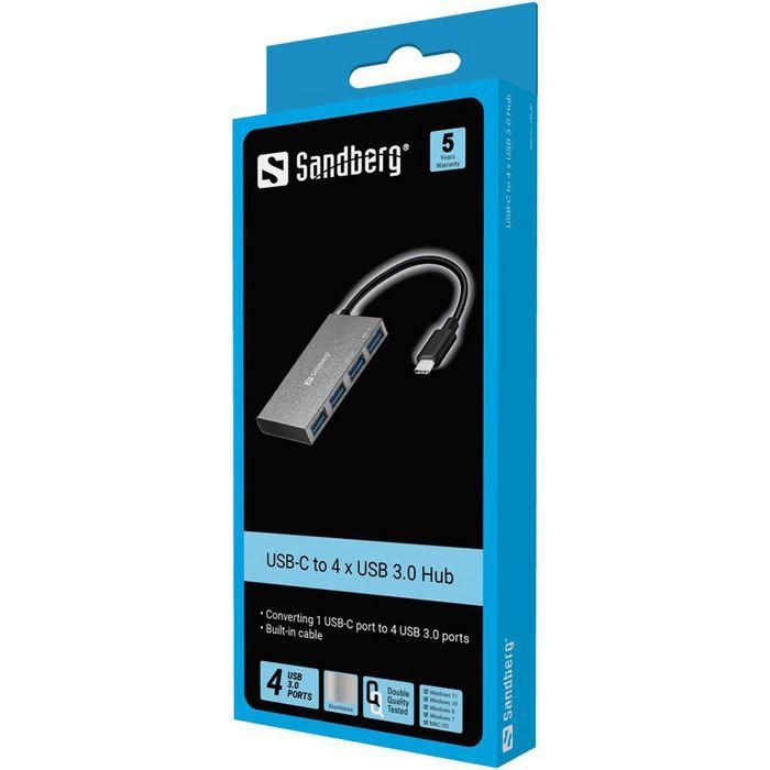 Sandberg USB-C to 4 xUSB 3.0 Pocket Hub 1