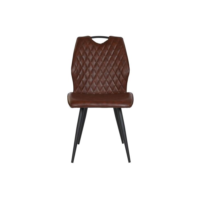 DKD Home Decor Silla 51 x 87 x 48 cm Marron Oscuro Negro (4 Unidades) 3