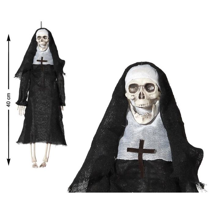 Decoración Colgante Halloween Monja Esqueleto 40 cm