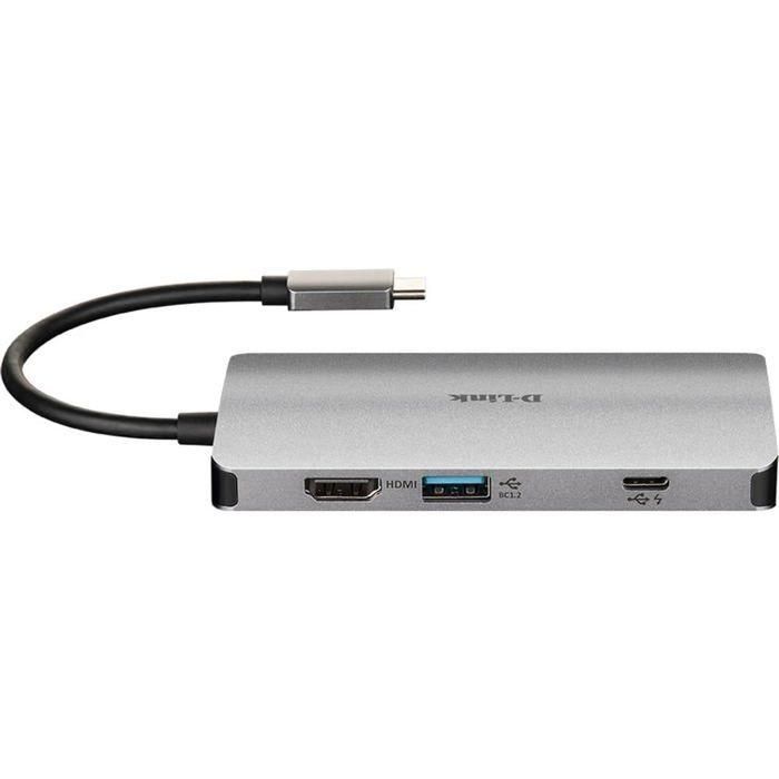 Hub USB C D-Link DUB-M810 Plateado 1