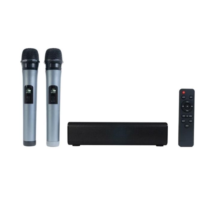 Fonestar Sing - Barra de Sonido Portátil Bluetooth 30W con Karaoke, Micrófonos Inalámbricos y USB Fonestar Sing - Barra de Sonido Portátil Bluetooth 30W con Karaoke, Micrófonos Inalámbricos y USB