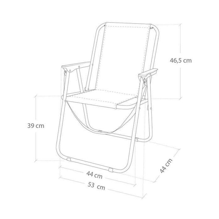 Silla playa aluminio plegable fija mediterran 53x44x76 cm 1 Silla playa aluminio plegable fija mediterran 53x44x76 cm 1
