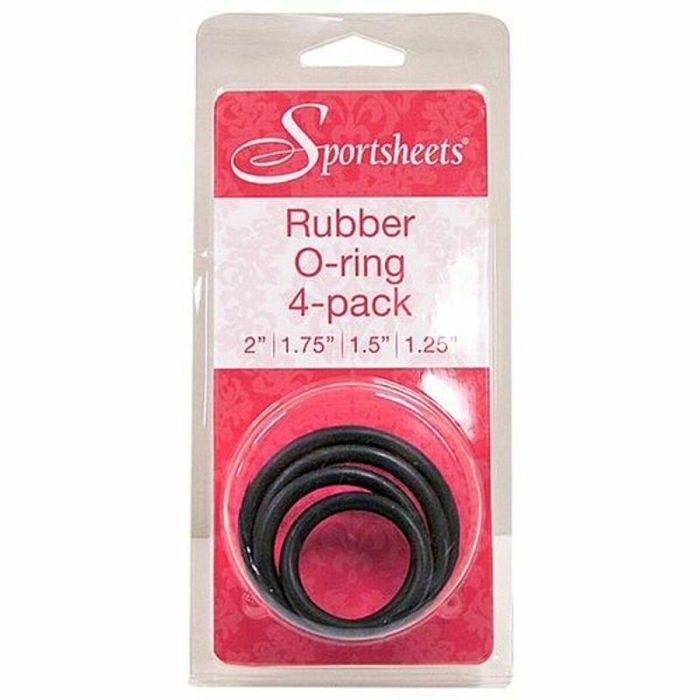 4 Anillos para Pene Sportsheets SS694-01 Negro 11 4 Anillos para Pene Sportsheets SS694-01 Negro 11