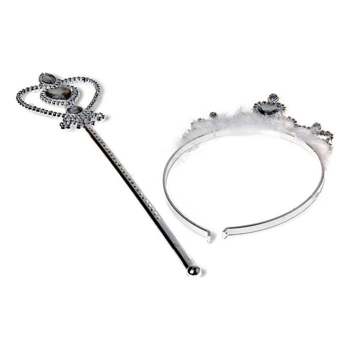 Inca Corona y Varita Plateada Lote 2 Pz Disfraces