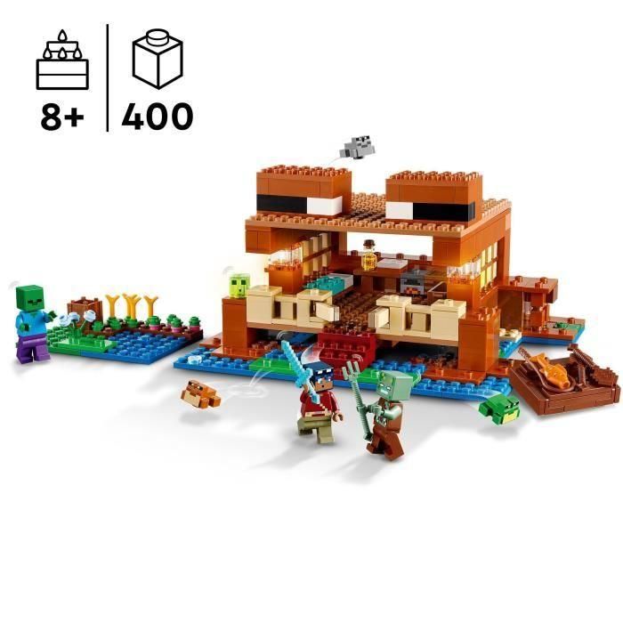 LEGO 21256 Minecraft La Casa de la Rana, Juguete con Minifiguras de Animales, Personajes: Zombi y Explorador 1 LEGO 21256 Minecraft La Casa de la Rana, Juguete con Minifiguras de Animales, Personajes: Zombi y Explorador 1