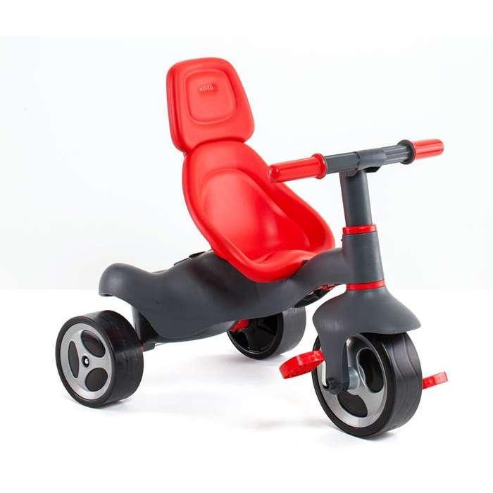 Molto Triciclo Urban Trike Rojo con Palo, Cinturón, Bolsa y Rueda de Goma 98 cm