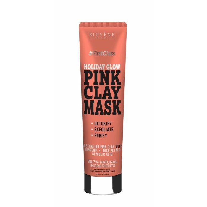 Biovène GLOW MASK Mascarilla Facial Limpiadora de Poros, Puntos Negros y Acné con Arcilla Rosa Glicólico 75 ml Biovène GLOW MASK Mascarilla Facial Limpiadora de Poros, Puntos Negros y Acné con Arcilla Rosa Glicólico 75 ml