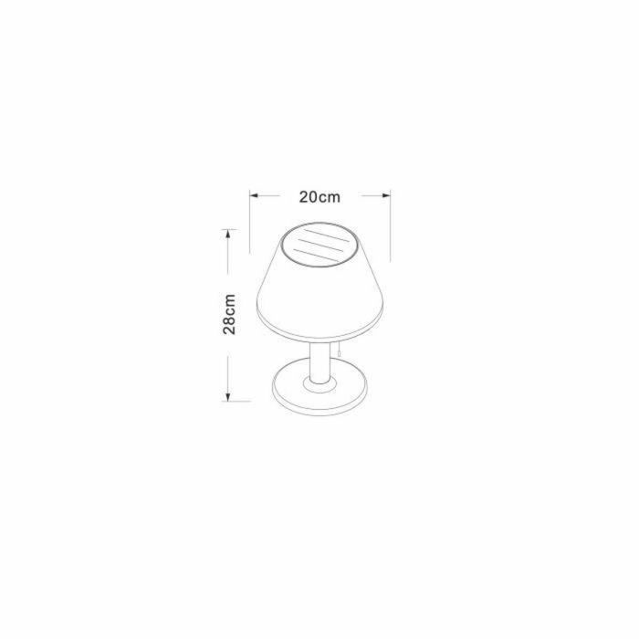 GALIX Lámpara de mesa solar G2 muy iluminadora con detector de presencia - 100 lúmenes 1