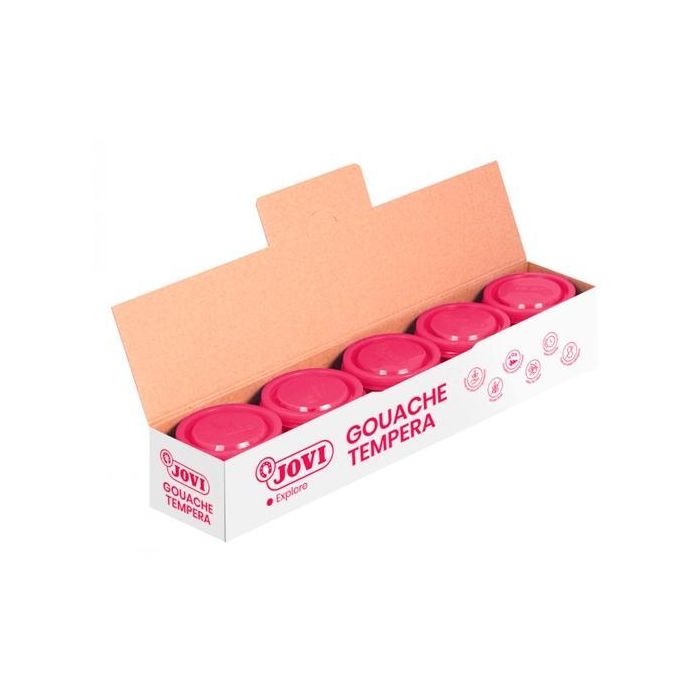 Jovi Témpera Escolar Estuche 5 Botes Magenta De 35 mL Jovi Témpera Escolar Estuche 5 Botes Magenta De 35 mL