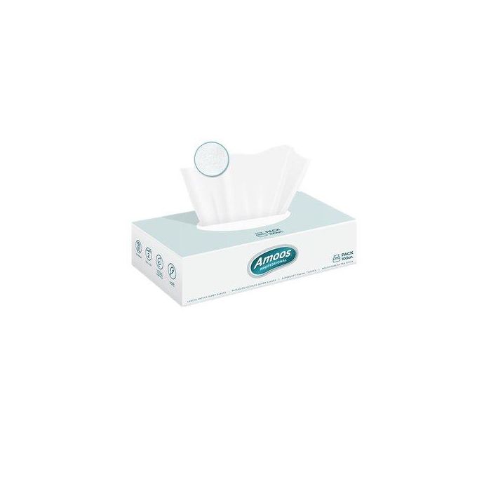 Pañuelo Papel Facial Amoos Professional 2 Capas Paquete De 100 Blanco