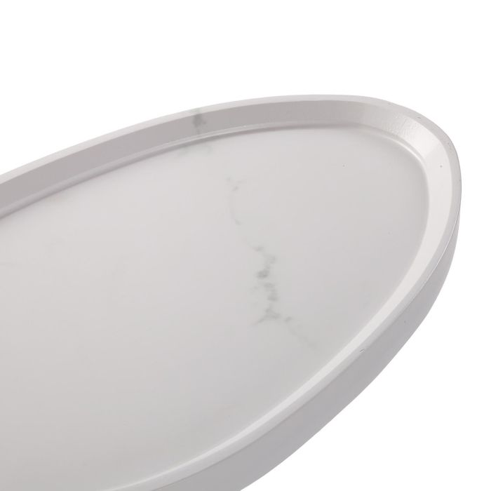 Mesa Auxiliar Nela Versa Efecto Mármol Blanco 30x60x45 cm 2
