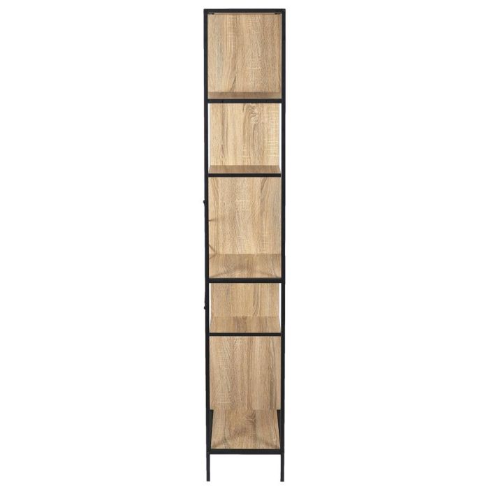 Home Deco Factory Estantería Edison 80x30x180 cm, estructura hierro y madera, negro 3 Home Deco Factory Estantería Edison 80x30x180 cm, estructura hierro y madera, negro 3