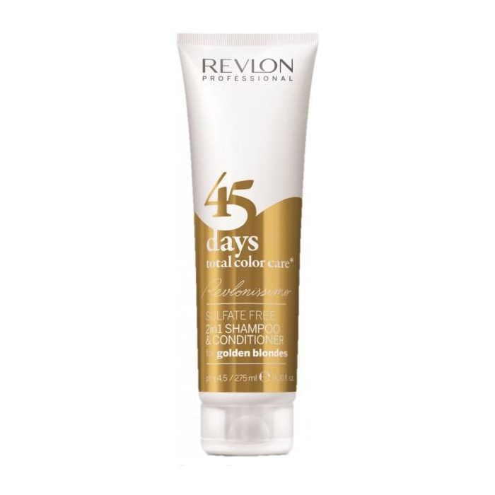Revlon Champú Acondicionador 2en1 45 Days Golden Blondes para Cabellos Rubios 275ml