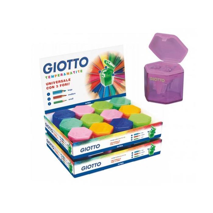 Giotto Afilalápices Con Depósito 3 Agujeros C-Surtidos Giotto Afilalápices Con Depósito 3 Agujeros C-Surtidos