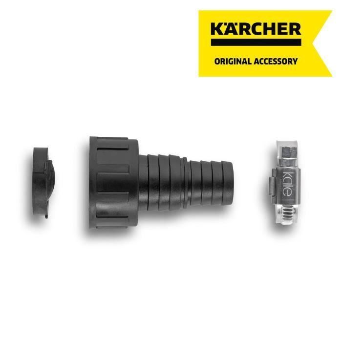 KÄRCHER Adaptador 1" (25,4mm) / 3/4" (19mm) con Válvula de Retención para Salida G1 y Abrazadera de Manguera 2 KÄRCHER Adaptador 1" (25,4mm) / 3/4" (19mm) con Válvula de Retención para Salida G1 y Abrazadera de Manguera 2
