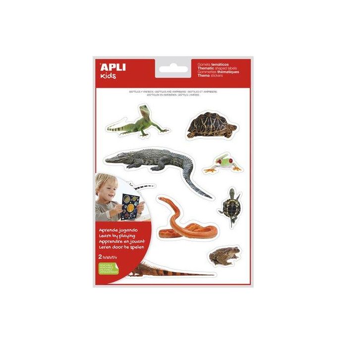 Gomets Apli Bolsa 2H Removibles Reptiles Y Anfibios 20 Uds. (17632) (Set de 5)