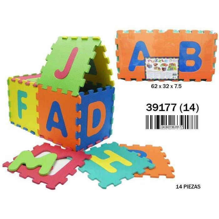 Rama Puzzle de Goma EVA con Letras, 14 Piezas, 62x32x7,5 cm, Edad Mínima +12 Meses 2