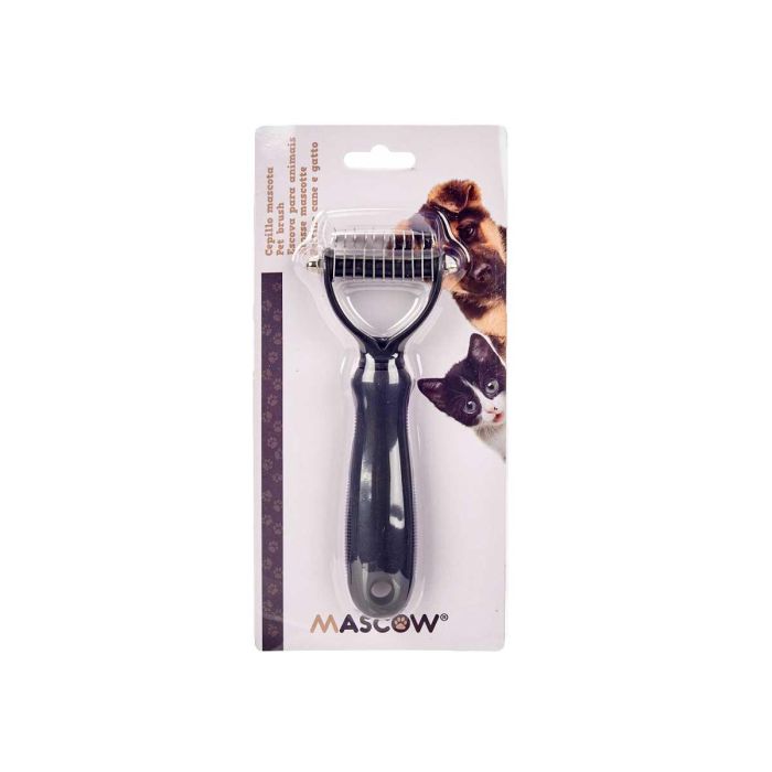 Cepillo para cuchillas de mascota con mango de silicona Mascow 6.5x17x3 cm - Negro (24 Unidades) 2 Cepillo para cuchillas de mascota con mango de silicona Mascow 6.5x17x3 cm - Negro (24 Unidades) 2