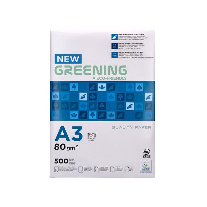 Papel Fotocopiadora Greening Din A3 80 gramos Paquete De 500 Hojas 150 unidades 1